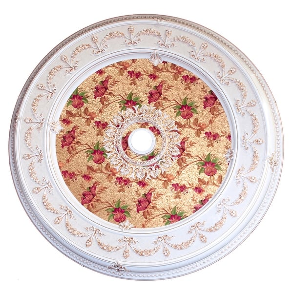 Artistry Lighting, Round 51" Antique White Ceiling Medallion Vintage